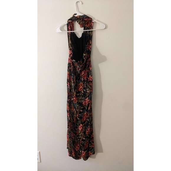 American Eagle Floral Halter Pantsuit Medium, Back Zip - Picture 3 of 10